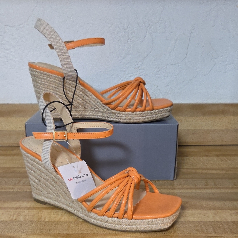 NWT "Liz Claiborne" LC Marcos Woman's Wedge Sandals Size 9.5M